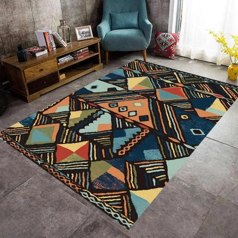 Cozy Boho Baroque Floral Rug Home Decoration Carpets -