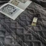 Cozy Cuddle Double Sided Cozy Cashmere Fleece Blanket for Nighttime Warmth with Style tag1