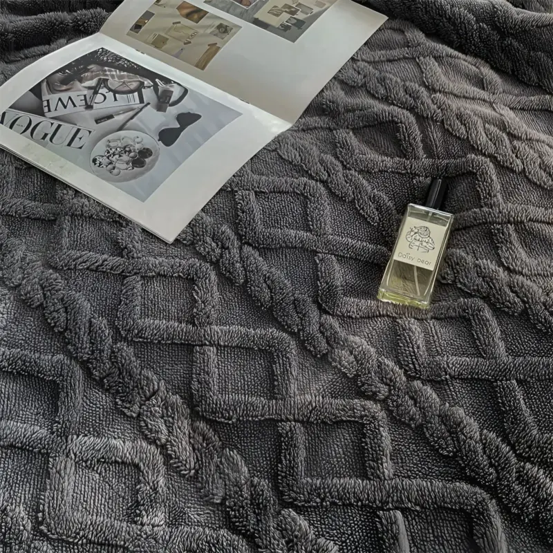 Cozy Cuddle Double Sided Cozy Cashmere Fleece Blanket for Nighttime Warmth with Style tag1