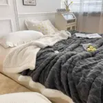Cozy Cuddle Double Sided Cozy Cashmere Fleece Blanket for Nighttime Warmth with Style tag1