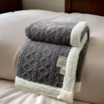 Cozy Cuddle Double Sided Cozy Cashmere Fleece Blanket for Nighttime Warmth with Style tag1