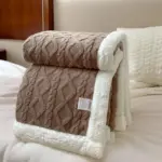Cozy Cuddle Double Sided Cozy Cashmere Fleece Blanket for Nighttime Warmth with Style tag1