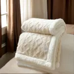 Cozy Cuddle Double Sided Cozy Cashmere Fleece Blanket for Nighttime Warmth with Style tag1