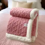 Cozy Cuddle Double Sided Cozy Cashmere Fleece Blanket for Nighttime Warmth with Style tag1