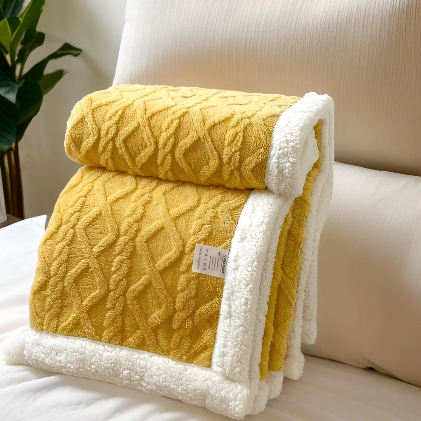 Cozy Cuddle - Double-Sided Cozy Cashmere Fleece Blanket for Nighttime Warmth with Style -  - #tag1#