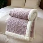 Cozy Cuddle Double Sided Cozy Cashmere Fleece Blanket for Nighttime Warmth with Style tag1