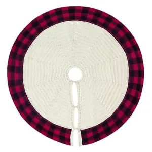 Cozy Knitted Christmas Tree Skirt