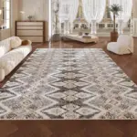 Cozy Persian Art Stripe Soft Rug Home Decoration for Balcony Bedroom