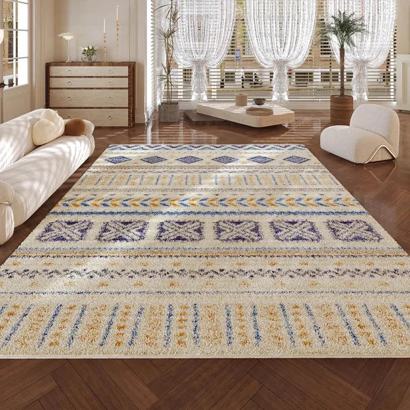 Cozy Persian Art Stripe Soft Rug Home Decoration for Balcony Bedroom -