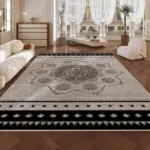 Cozy Persian Art Stripe Soft Rug Home Decoration for Balcony Bedroom