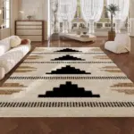 Cozy Persian Art Stripe Soft Rug Home Decoration for Balcony Bedroom