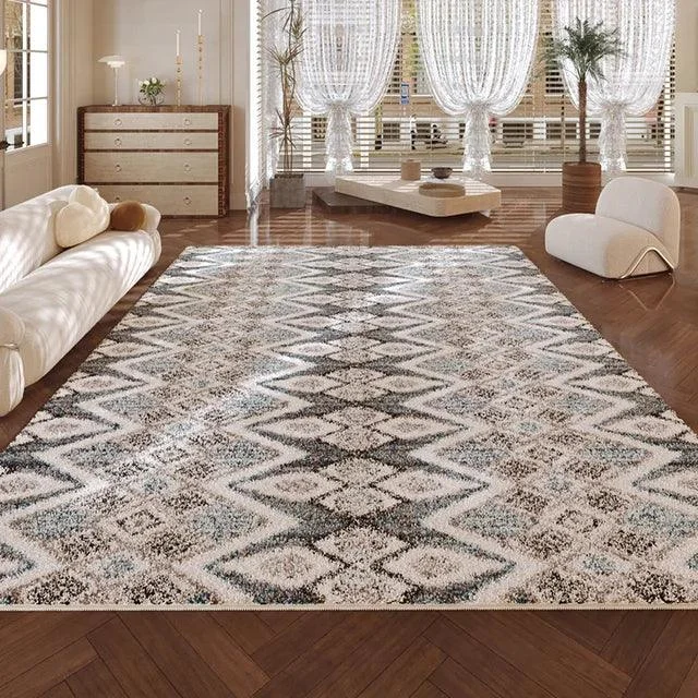Cozy Persian Art Stripe Soft Rug Home Decoration for Balcony Bedroom -
