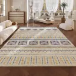 Cozy Persian Art Stripe Soft Rug Home Decoration for Balcony Bedroom
