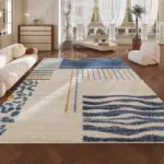 Cozy Persian Art Stripe Soft Rug Home Decoration for Balcony Bedroom