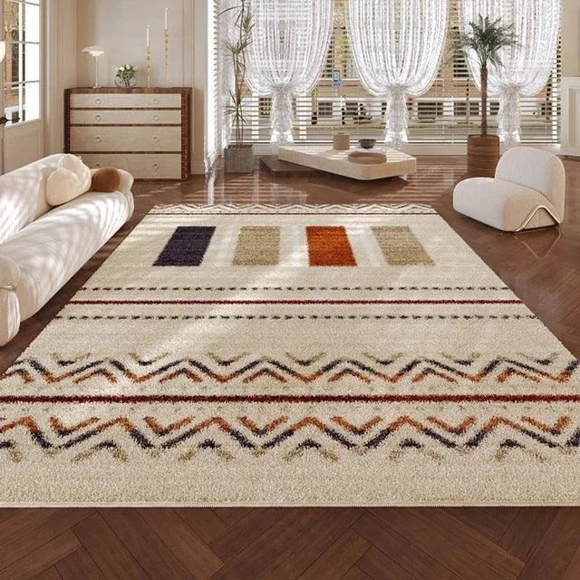 Cozy Persian Art Stripe Soft Rug Home Decoration for Balcony Bedroom -