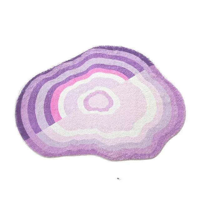 Cozy Pink Green Cloud Abstract Rug Decoration Sofa Bedroom -