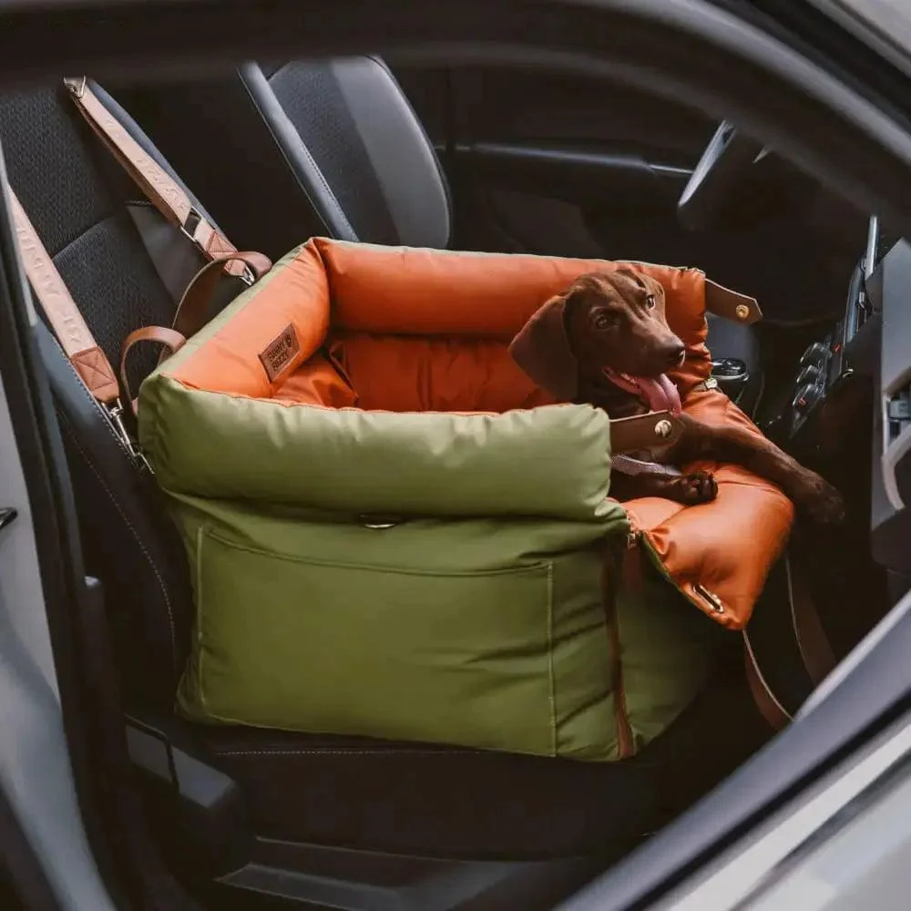 Cozypets - TravelPaws Bed - Luxurious Faux Leather Dog Car Bed -  - #tag1#