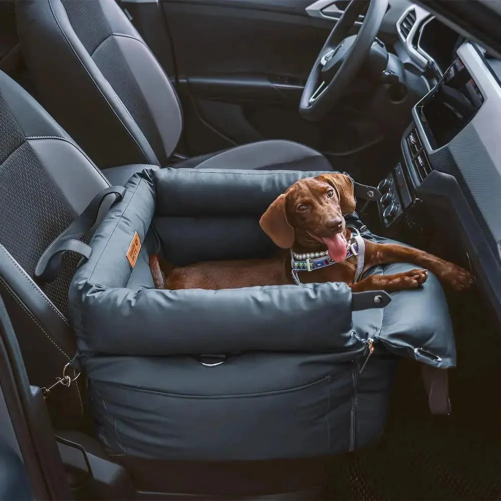 Cozypets - TravelPaws Bed - Luxurious Faux Leather Dog Car Bed -  - #tag1#