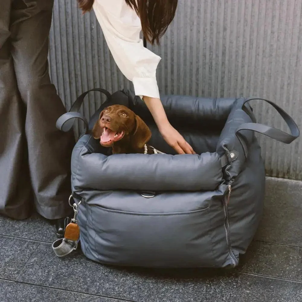 Cozypets - TravelPaws Bed - Luxurious Faux Leather Dog Car Bed -  - #tag1#