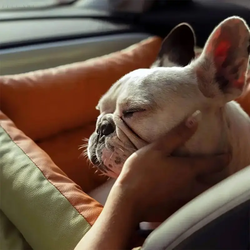 Cozypets TravelPaws Bed Luxurious Faux Leather Dog Car Bed tag1