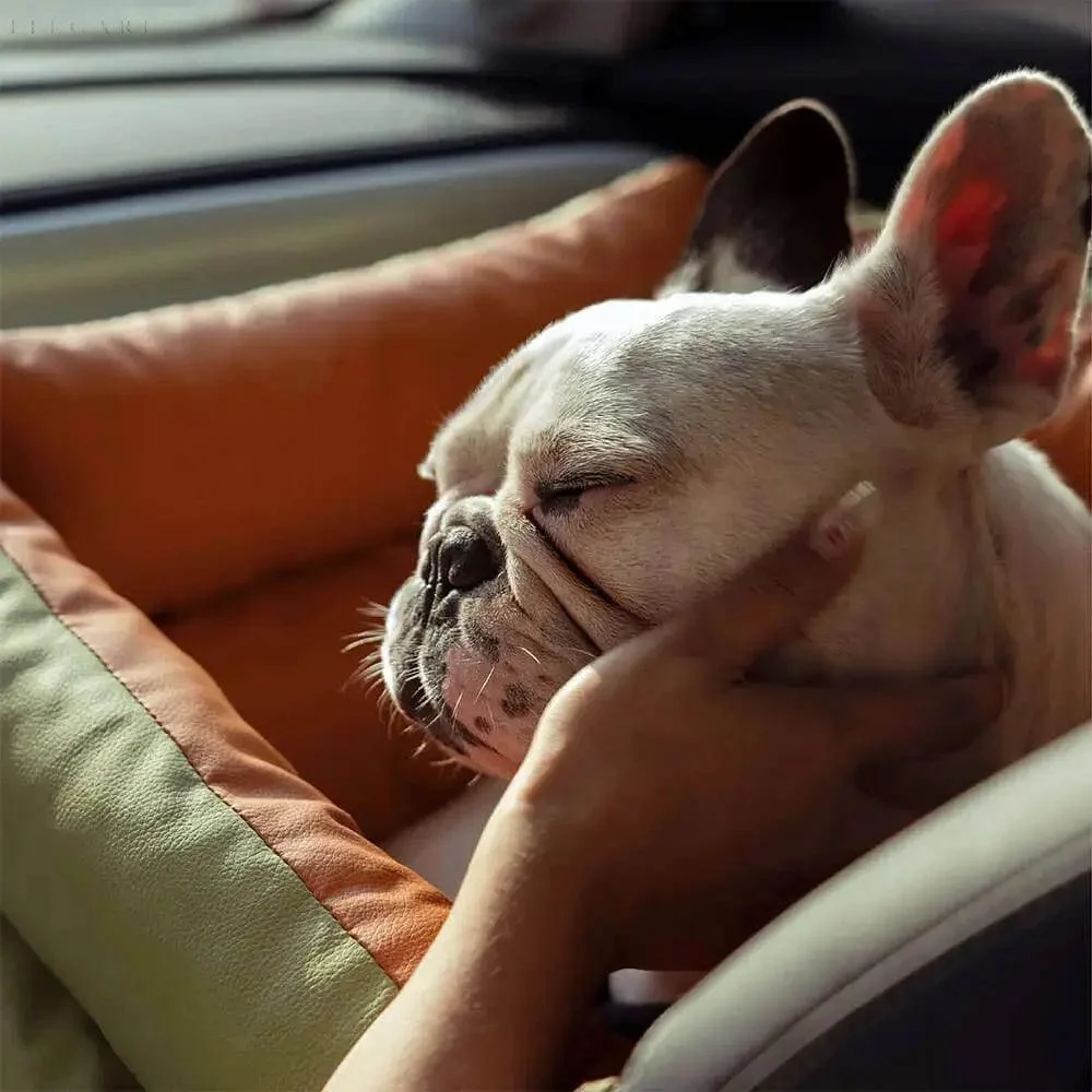 Cozypets - TravelPaws Bed - Luxurious Faux Leather Dog Car Bed -  - #tag1#