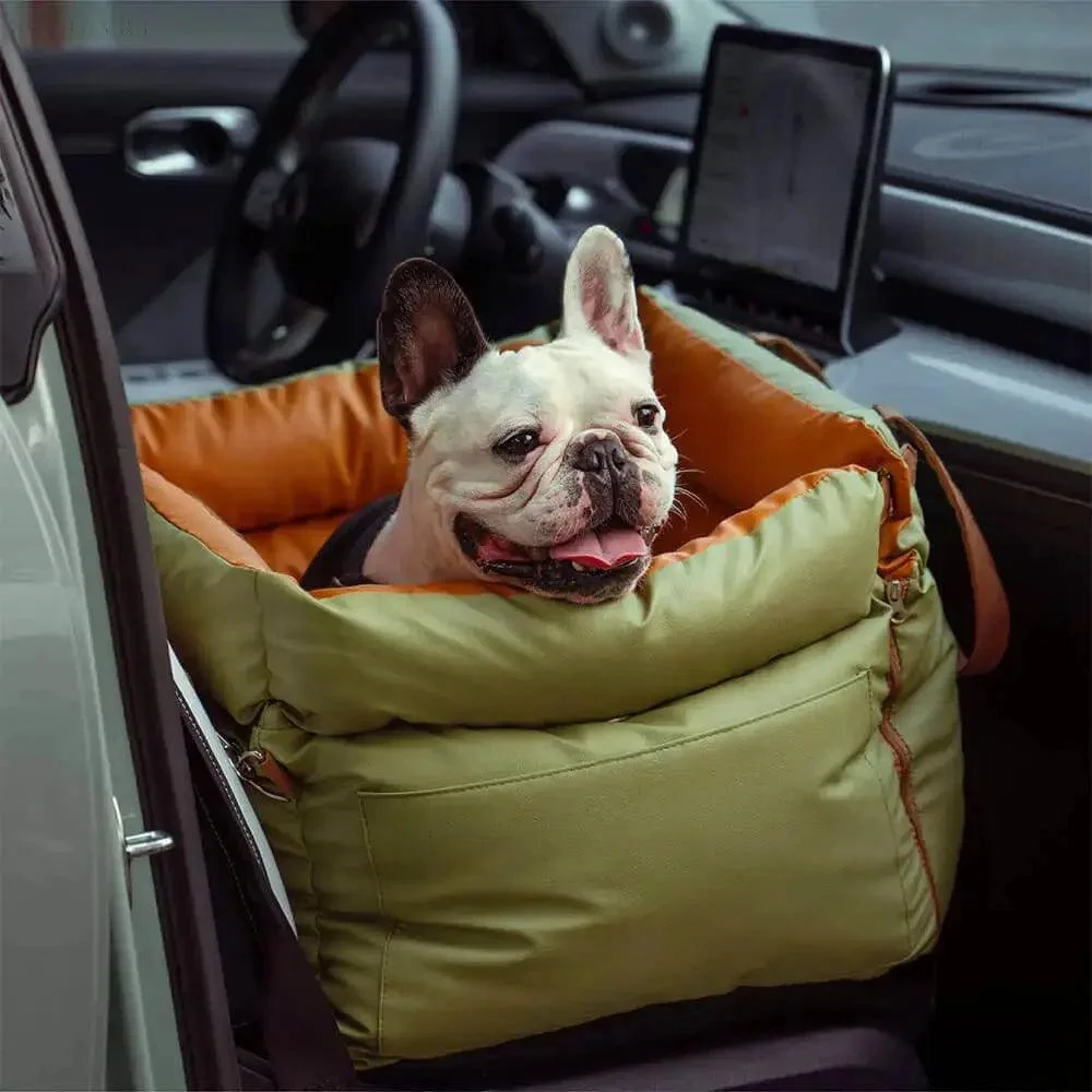 Cozypets - TravelPaws Bed - Luxurious Faux Leather Dog Car Bed -  - #tag1#