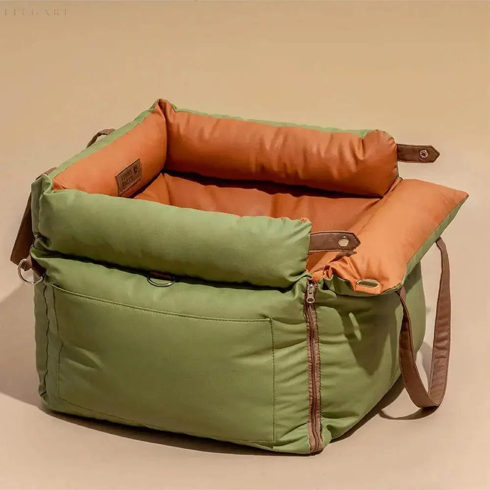 Cozypets - TravelPaws Bed - Luxurious Faux Leather Dog Car Bed -  - #tag1#