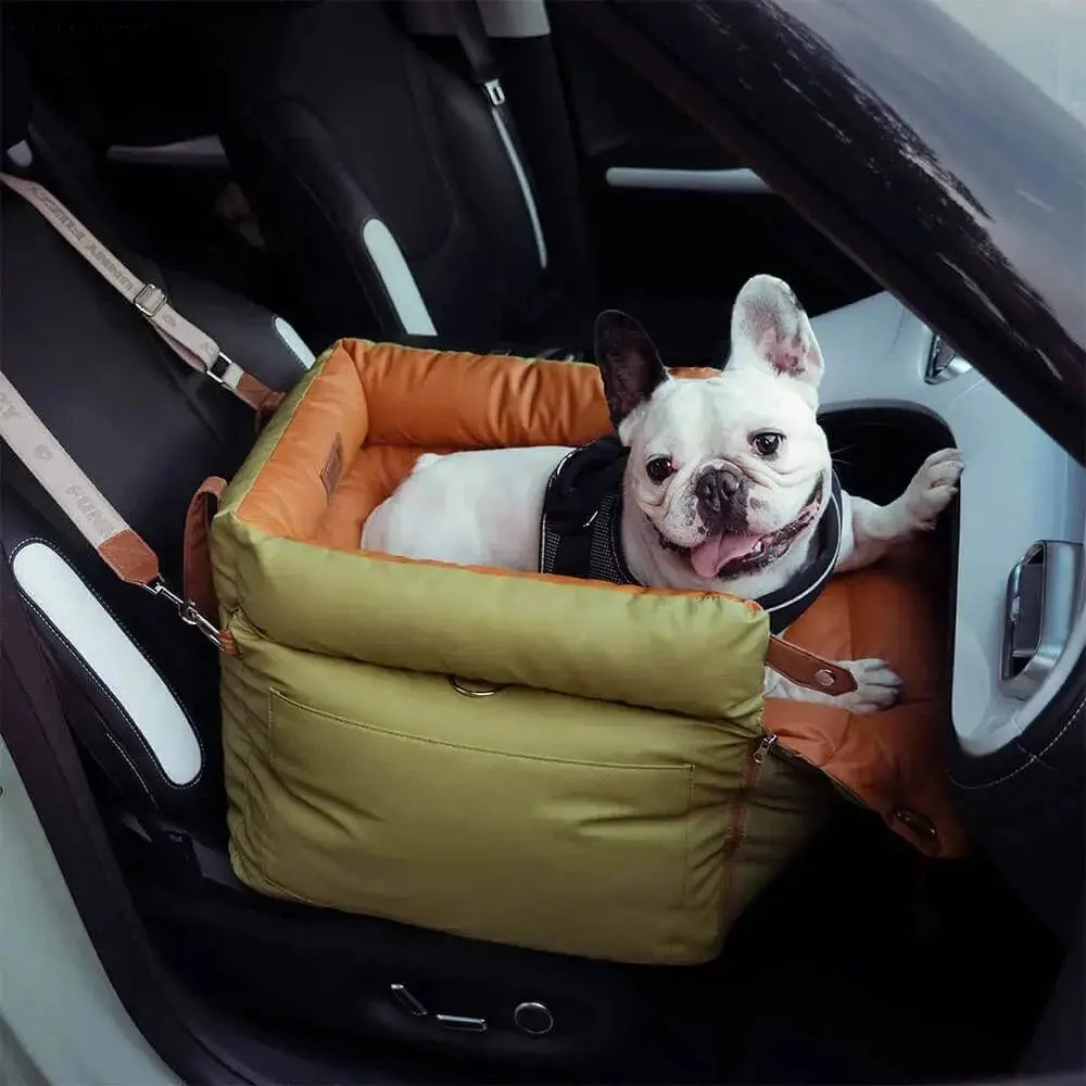 Cozypets - TravelPaws Bed - Luxurious Faux Leather Dog Car Bed -  - #tag1#