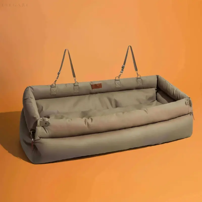 Cozypets TravelPaws Bed Luxurious Faux Leather Dog Car Bed tag1