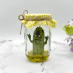 Cranky Pickle Sculpture in Jar tag1