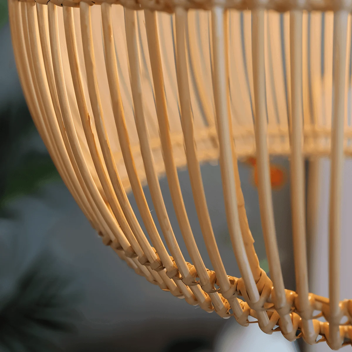 CrateGleam - Geometric Braided Rattan Pendant Light -  - #tag1#