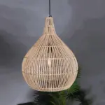 CrateGleam Geometric Braided Rattan Pendant Light tag1