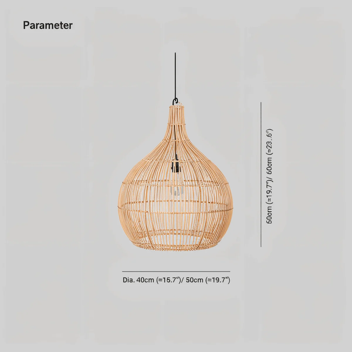 CrateGleam - Geometric Braided Rattan Pendant Light -  - #tag1#