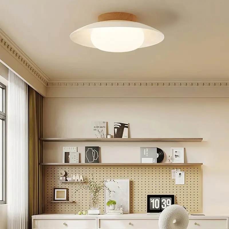 CreamRoundWhiteCeilingPendantLight