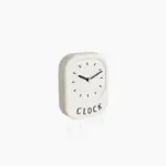 Cream White Minimalistic Clock