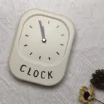 Cream White Minimalistic Clock