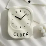 Cream White Minimalistic Clock