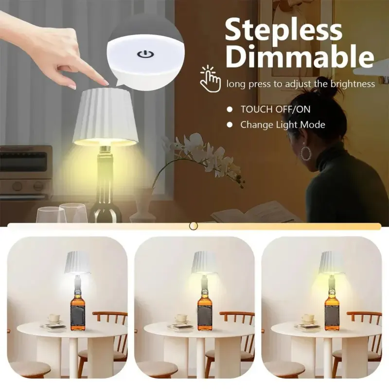 Creatieve Fles Lamp Afneembare Wijnfles Tafellamp Oplaadbare Sfeer Touch Nachtlampje Home Decor Xmas Cadeau 88a31aa9 10cd 45ec a547 5246f907e527