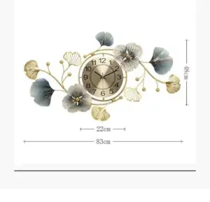 Wall Clock - FloralFinesse - Elegant Design - Flower Accent
