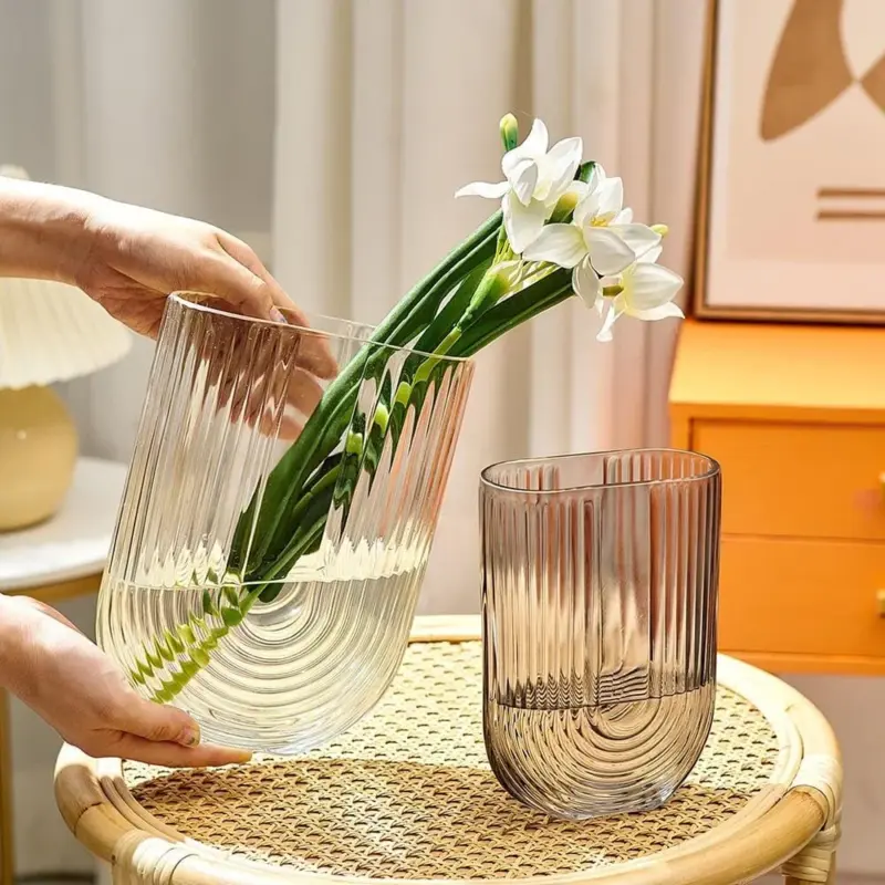 Creative Glass Vase Transparent Hydroponics Flower Vase Living Room Decor Modern Decor Flower Arrangement Table Accessories c7c5321a ce9d 49cf 9036 8cd5060c5b48