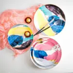 Creative Oil Painting Dinner Plate Set Porcelain Dishes and Plates Decorative Plate Steak Food Dessert Dinner