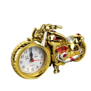 Table Clock - Desk Clock - Creative Retro Motorcycle Model - Classic Style