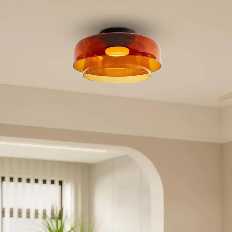 CreativeGlassCeilingLightMulti LayerPendantLampshade