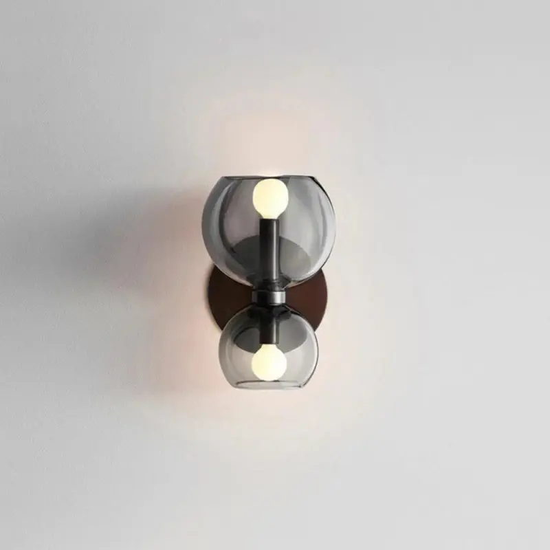 CreativeModern2HeadsGlassWallLamp