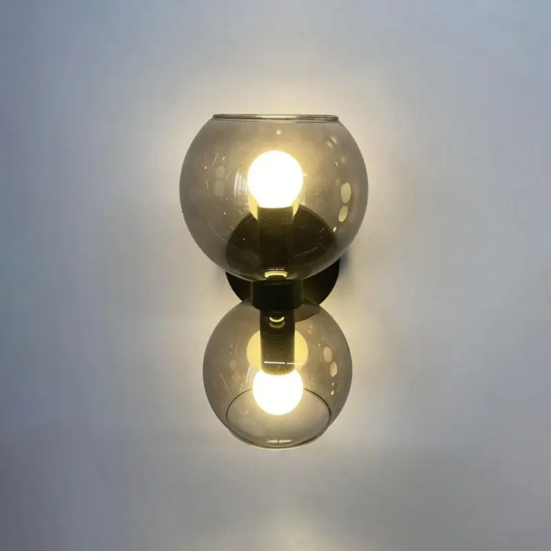 CreativeModern2HeadsGlassWallLamp