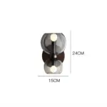 CreativeModern2HeadsGlassWallLamp