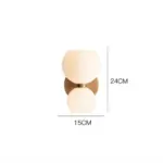 CreativeModern2HeadsGlassWallLamp