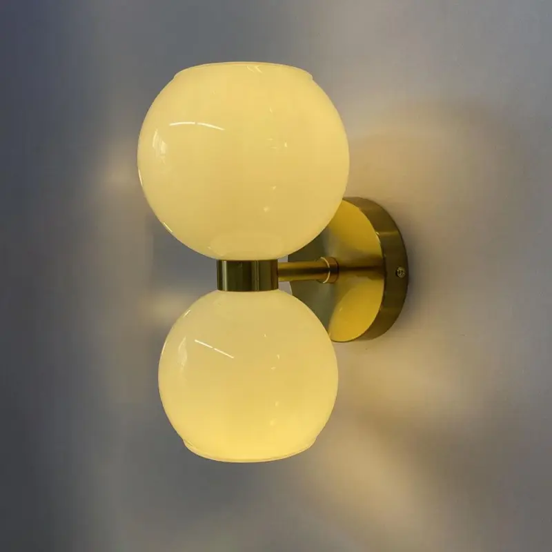 CreativeModern2HeadsGlassWallLamp