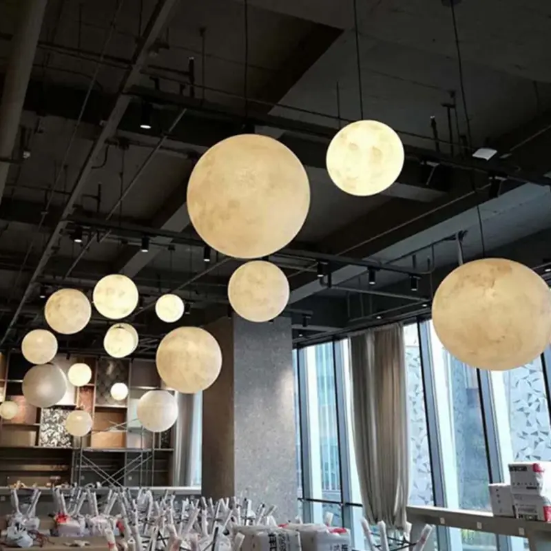 CreativeMoonPendantLightBallFloorLamp