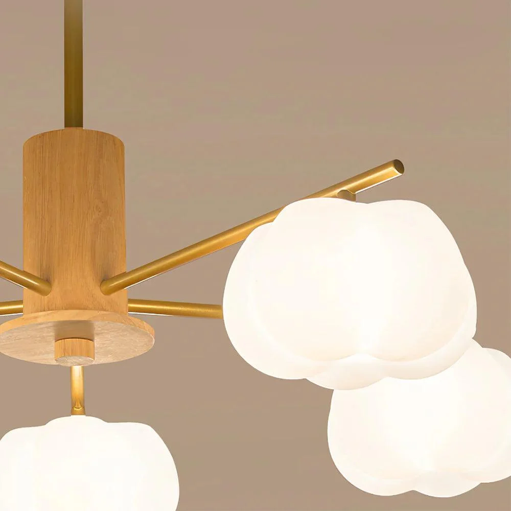 Creativewoodencottonballslivingroomchandelier Homdiy 7